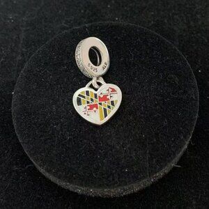 Pandora Maryland Flag Circle Charm Pendant